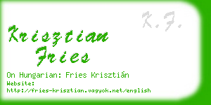 krisztian fries business card